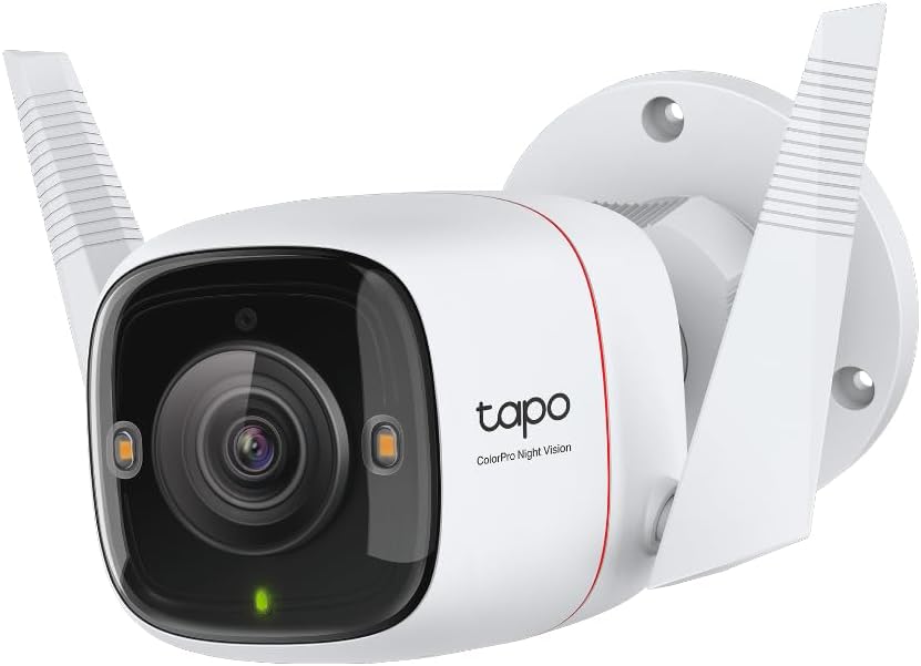 AI-powered Wi-Fi camera with ColorPro night vision, designed for outdoor security monitoring.